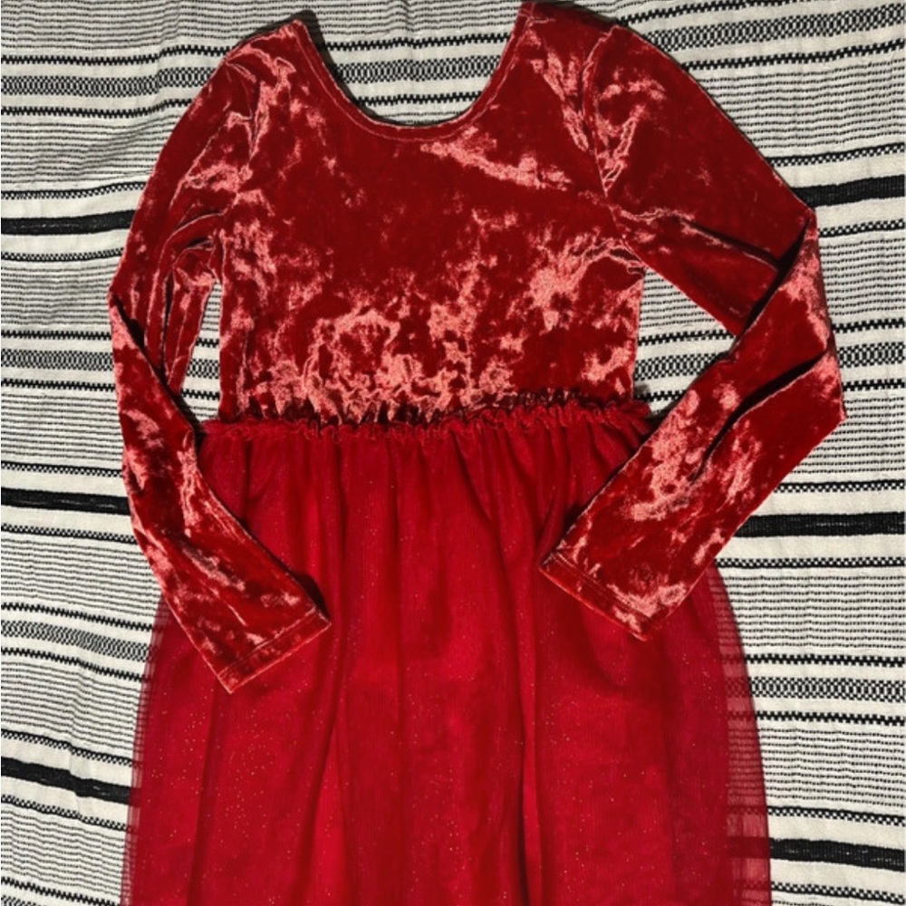 Cat & Jack Red Velvet Dress